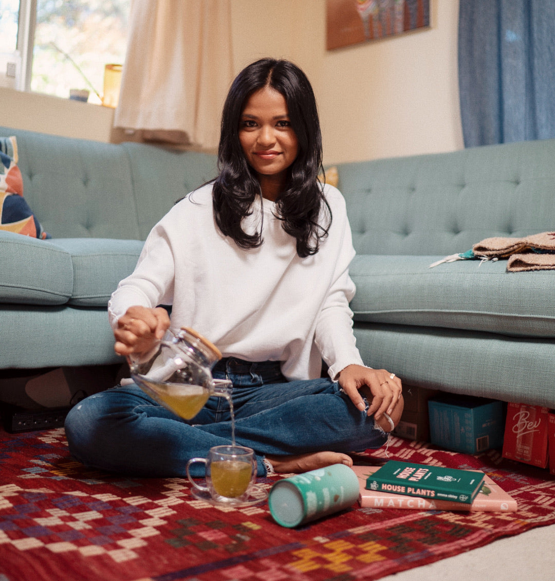 Founder pouring tea